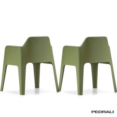 Chaise d'extérieur PLUS 630 - x 2 / Vert / Pedrali