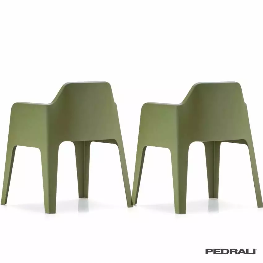 Chaise d'extérieur PLUS 630 - x 2 / Vert / Pedrali