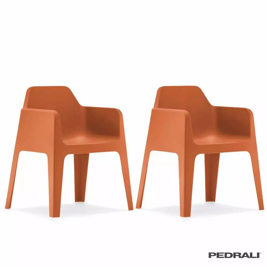 Chaise avec accoudoirs PLUS 630 / Orange / Pedrali