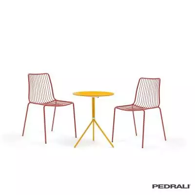 Table et Chaise de jardin NOLITA / Rouge Jaune / Pedrali