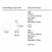 Applique PUZZLE MEGA ROUND SMALL / Ø.53 cm / Noir / Lodes