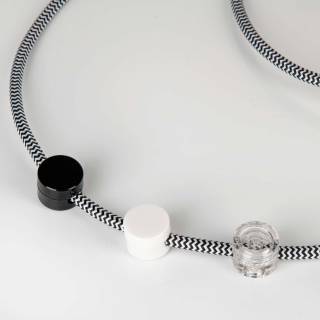 Serre-câble Mur / ø 22 mm / Plastique / Blanc