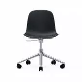 Chaise hauteur réglable FORM / Noir / Piétement alu