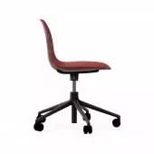 Chaise hauteur réglable FORM / Rouge / Piétement alu noir / Normann Copenhagen