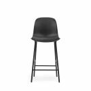 Chaise de bar FORM / Noir / 65 cm / Piétement métal / Normann Copenhagen