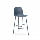 Chaise de bar FORM / Bleu / 75 cm / Piétement métal / Normann Copenhagen