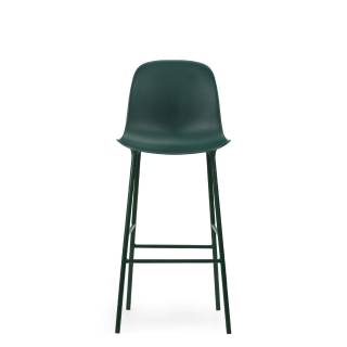 Chaise de bar FORM / Vert / 75 cm / Piétement métal / Normann Copenhagen