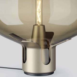 Lampe à poser FLAR / 2 dimensions / Acier / Champagne - Miel / Lodes