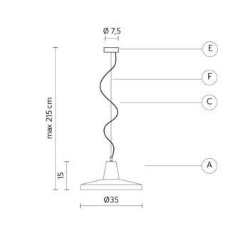 Suspension fin GANGSTER / 2 dimensions / Ceramique / Blanc / Int blanc / Karman