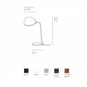 Dimensions et coloris pour lampe De Bureau LEAF / H. 1,18 M / Alu / Muuto