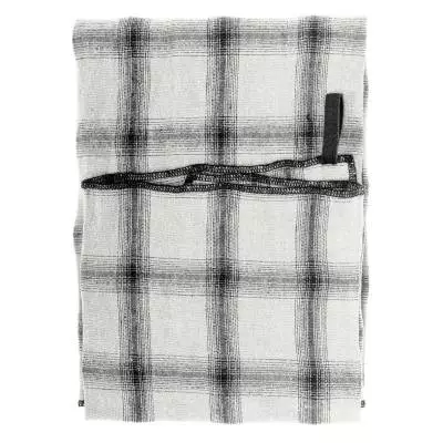 Torchon HIGHLANDS OFF WHITE / 50 x 70 cm / Lin / Blanc - Noir / Le Monde Sauvage