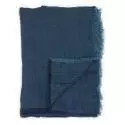 Plaid CHEVRON EDIMBOURG / 170 x 250 cm / Lin / Bleu / Le Monde Sauvage