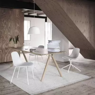 Tapis PLY RUG / Laine / 5 dimensions / Blanc