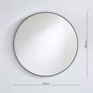 Grand miroir rond CIRCLE / Diamètre 105 cm / Miroir Classique - Cadre noir