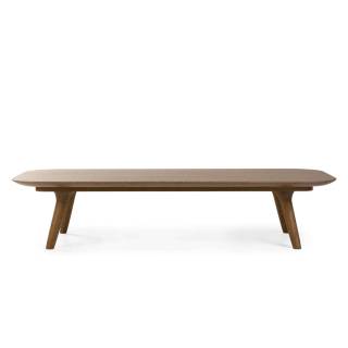 Table basse rectangulaire ou carrée ZIO / 60 x 145, 110 x 110 cm / Bois massif teinté Marron / Moooi