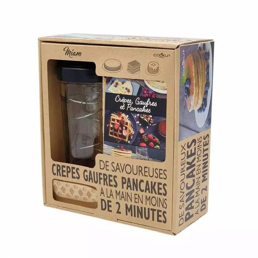 Coffret MIAM + tartineur pour crêpes / Verre / Cookut