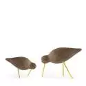 Ensemble 2 figurines d'oiseaux SHOREBIRD / L. 15 x H. 11 cm / Noyer Brass / normann copenhagen