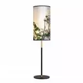Lampe de table DAME DE PIQUE / H. 80 cm - Ø 19 cm / Tissu / Noir Gris Vert Beige / Un autre Regard