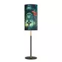 Lampe de table DAME DE PIQUE WANDA / H. 80 cm - Ø 19 cm / Tissu / Vert Rouge / Un autre Regard