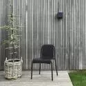 Chaise outdoor NAMI / H. assise 44,5 cm / Plastique recyclé / Noir / Houe