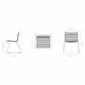 Dimension chaise de jardin CLICK / H. assise 43,5 cm / Lamelles en Plastique / Houe