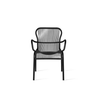 Chaise de jardin LOOP / H. assise 46 cm / Corde Polypropylène / Noir / Vincent Sheppard