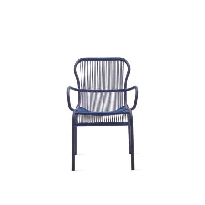 Chaise de jardin LOOP / H. assise 46 cm / Corde Polypropylène / Bleu Indigo / Vincent Sheppard