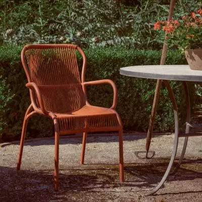 Chaise de jardin LOOP / H. assise 46 cm / Corde Polypropylène / Terracotta / Vincent Sheppard