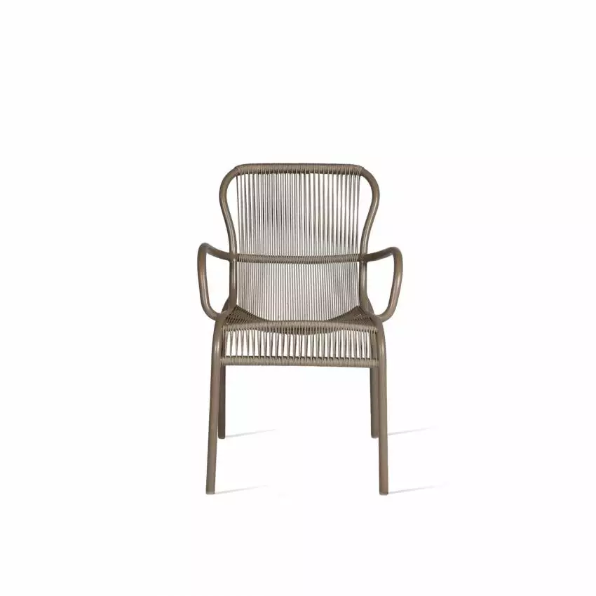 Chaise de jardin LOOP / H. assise 46 cm / Corde Polypropylène / Taupe / Vincent Sheppard