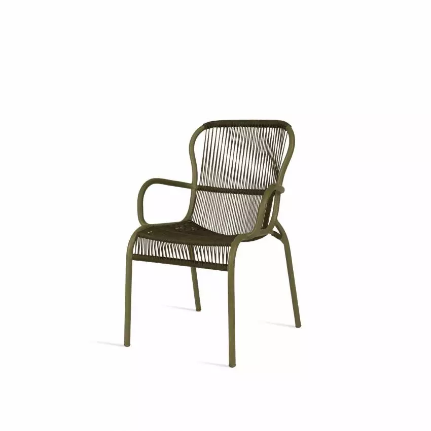 Chaise de jardin LOOP / H. assise 46 cm / Corde Polypropylène / Vert / Vincent Sheppard