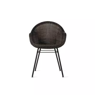 Chaise de jardin EDGARD / H. assise 46 cm / Piétement métal / Noir / Vincent Sheppard