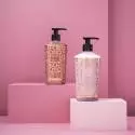 Coffret gel lavant mains et lait corps WOMEN / Magnolia-Rose-Musc / Verre or et rose / 350 ml / Baobab