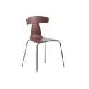 Chaise REMO / H. assise 45 cm / Plastique / Rouge brique / Plank