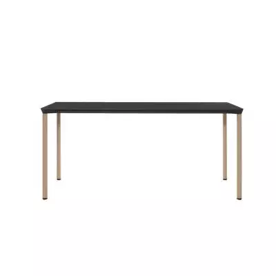 Table MONZA / L. 160 x H. 73 cm / Piétement frêne naturel / Plateau Noir / Plank