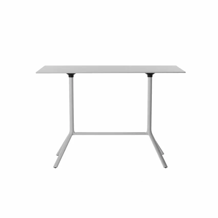 Table haute MIURA / L. 140 ou 160 cm / Métal / Blanc / Plank