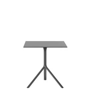Table carrée MIURA / H. 73 cm / Métal / Noir / Plank