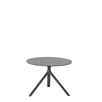 Table basse ronde MIURA / Ø 60 ou 70 cm / Métal / Noir / Plank