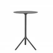 Table haute ronde MIURA / Ø 60, 70, ou 80 cm / Métal / Noir / Plank