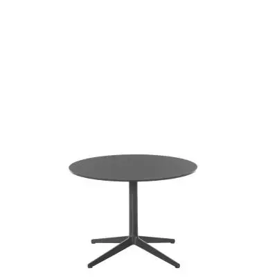 Table basse ronde MISTER X / Ø 60, 70 ou 80 cm / Fonte / Noir / Plank