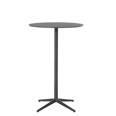 Table haute ronde MISTER X / Ø 60, 70 ou 80 cm / Fonte / Noir / Plank