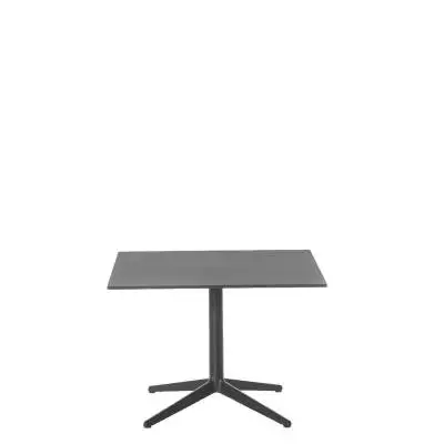 Table basse carrée MISTER X / L. 70 ou 80 cm / Fonte / Noir / Plank