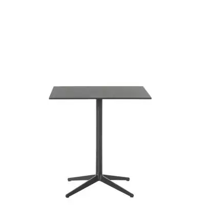 Table carrée MISTER X / L. 70 ou 80 cm / Fonte / Noir / Plank