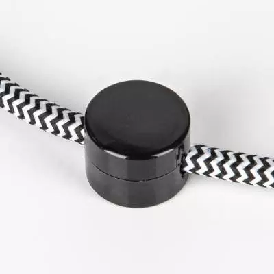 Serre-câble Mur / ø 22 mm / Plastique / Noir