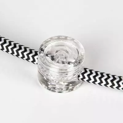 Serre-câble Mur / ø 22 mm / Plastique / Transparent