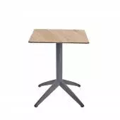 Table pliable extérieur QUATRO compact bois pied choco