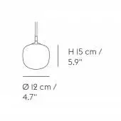 Dimension suspension RIME / Ø 12 cm / Blanc / Verre / Muuto