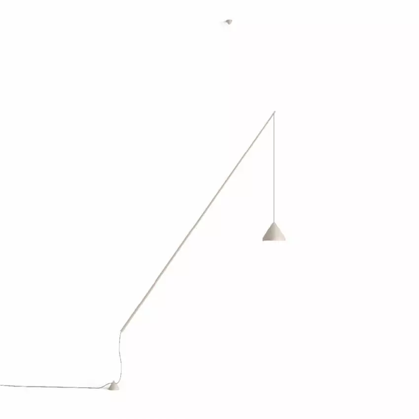 Lampadaire suspendu et orientable NORTH / H. 208 cm / Métal / Beige / Vibia