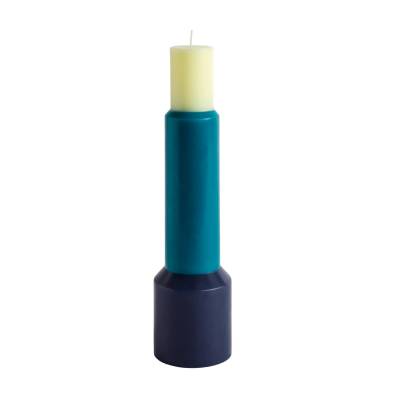 Pillar Candle-X-Large-Midnight blue / hay