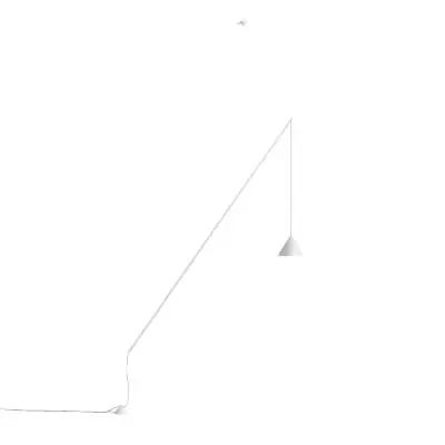 Lampadaire suspendu et orientable NORTH / H. 208 cm / Métal / Blanc / Vibia