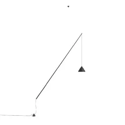 Lampadaire suspendu et orientable NORTH / H. 208 cm / Métal / Noir / Vibia